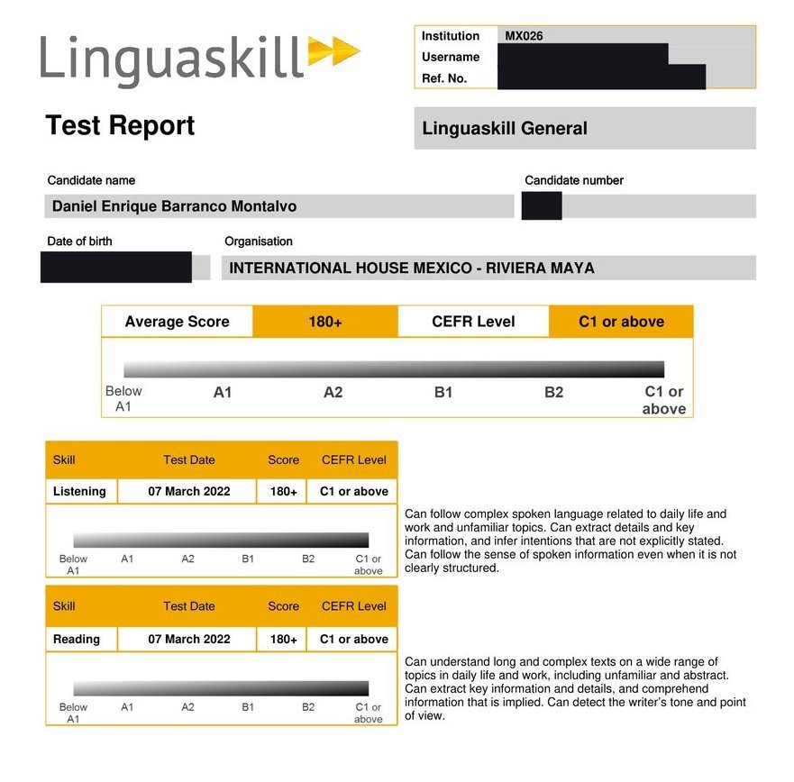 Certificado Linguaskill de Cambridge Assessment English, nivel C1